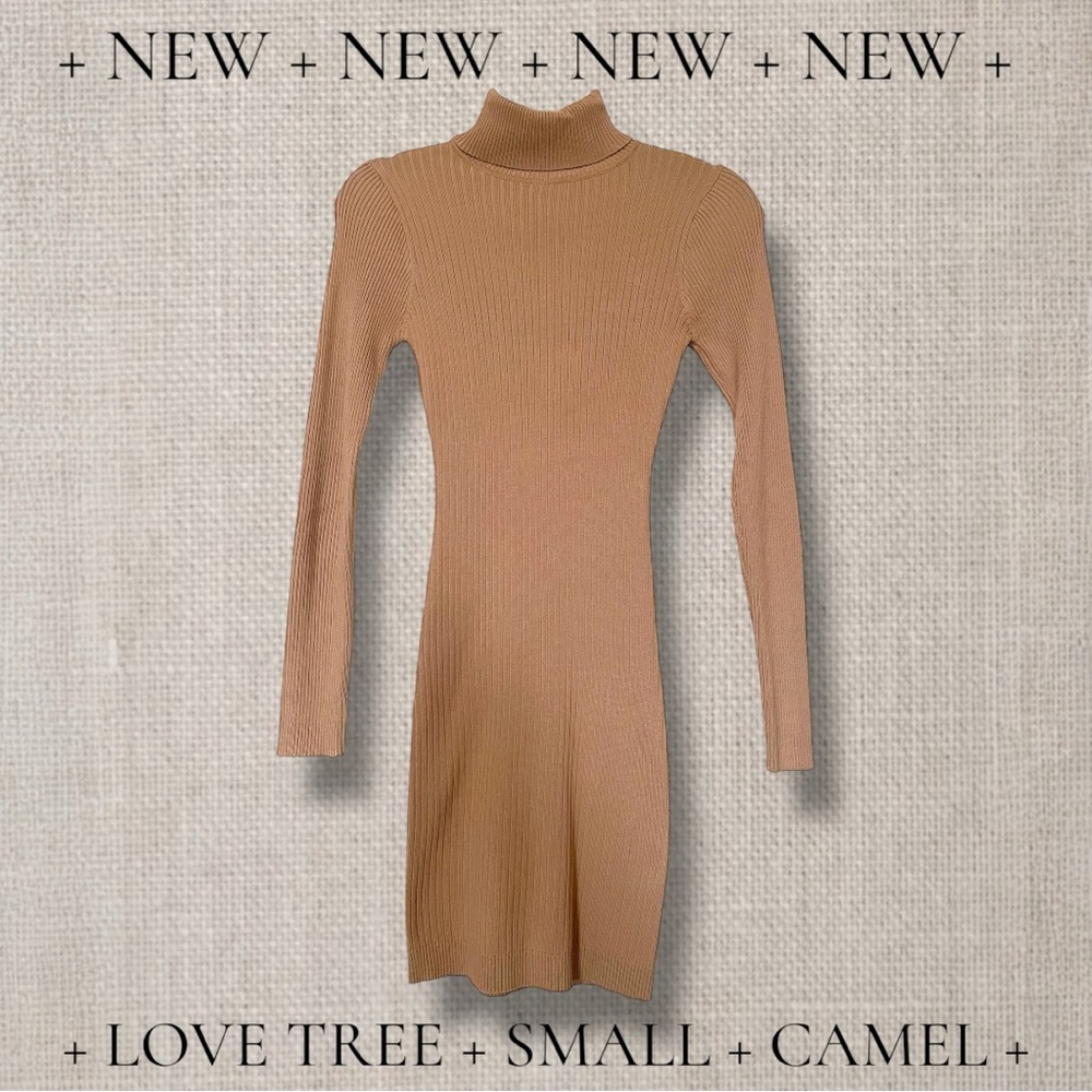 Ribbed Turtleneck Dress